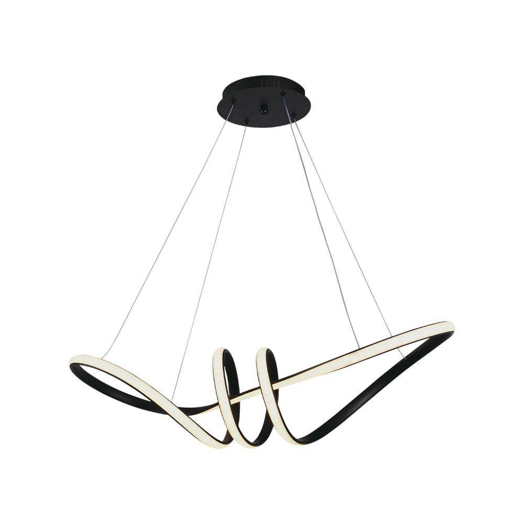 V-TAC Lampadario LED a Sospensione 24W in Metallo dal Design Moderno Coloro Nero 3000K V-TAC Lampadario LED a Sospensione 24W in Metallo dal Design Moderno Coloro Nero 3000K